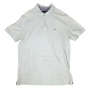 Tommy‎ Hilfiger Polo Shirt Men XXL Mint Green Slim Fit Fair Pre-Owned As Is